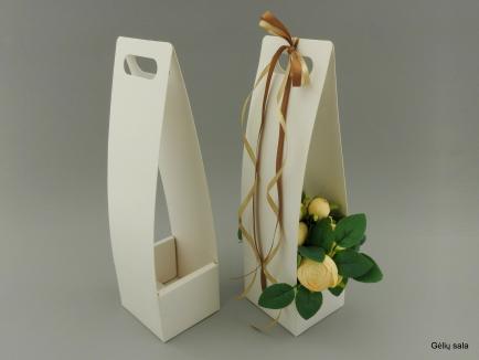 Paper flower bag White