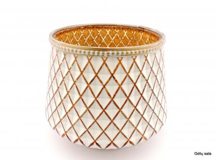 Glass Candle Holder White