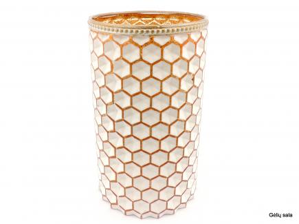 Glass Candle Holder White